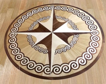 Compass Rose Wood Inlay - Etsy