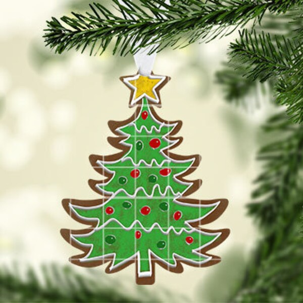 Digital PNG Ornament | Gingerbread Christmas Tree | Tree decor |  Sublimation digital download | High Quality 300 DPI | Hale bound