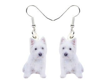 westie earrings