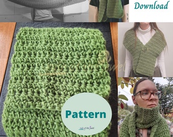 EASY CROCHET PATTERN soft winter scarf, beginner crochet scarf pattern