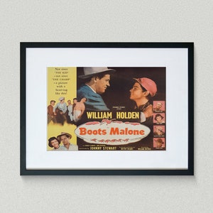 Vintage Movie Poster - Boots Malone - William Holden - Stanley Clements -  Movie Print