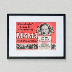 Vintage Movie Poster - I Remember Mama - Irene Dunne - Barbara Bel Geddes -  Movie Print