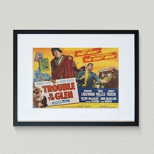 Vintage Movie Poster - Trouble in the Glen - Margaret Lockwood - Orson Welles - Movie Print