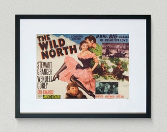 Vintage Movie Poster - The Wild North - Stewart Granger - Wendell Corey -  Movie Print