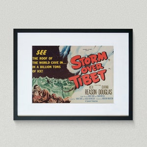 Vintage Movie Poster - Storm Over Tibet - Rex Reason - Diana Douglas -  Movie Print