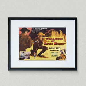 Vintage Movie Poster - Treasure of Ruby Hills - Zachary Scott - Carole Mathews - Movie Print