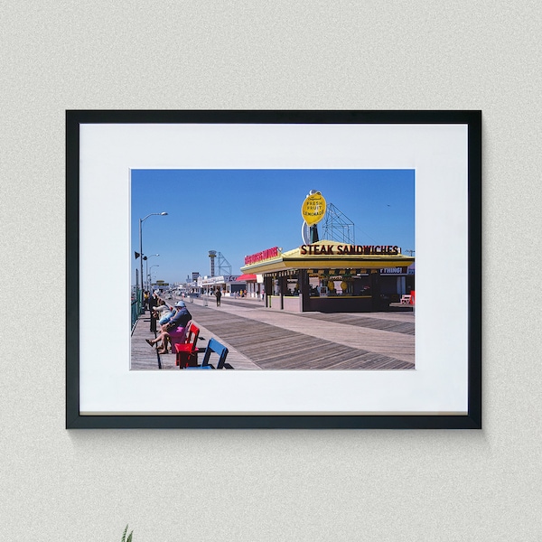 Americana Fine Art Prints - Vintage Photography - Boardwalk - Seaside Heights - New Jersey - Framed Art Prints