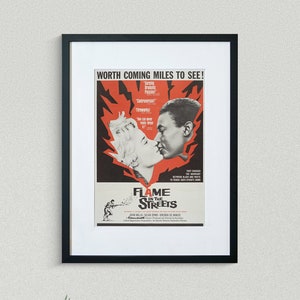 Vintage Movie Poster - Flame in the Streets - John Mills - Silvia Syms - Movie Print