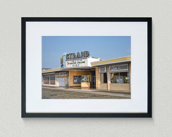 Americana Fine Art Prints - Vintage Photography - Strand Theater - Angle 1 - Boardwalk - Wildwood - New Jersey - Framed Art Prints