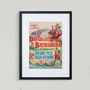 Vintage Movie Poster - David and Bathsheba - Gregory Peck - Susan Hayward - Movie Print