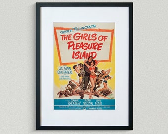 Vintage Movie Poster - The Girls of Pleasure Island - Leo Genn - Don Taylor -  Movie Print