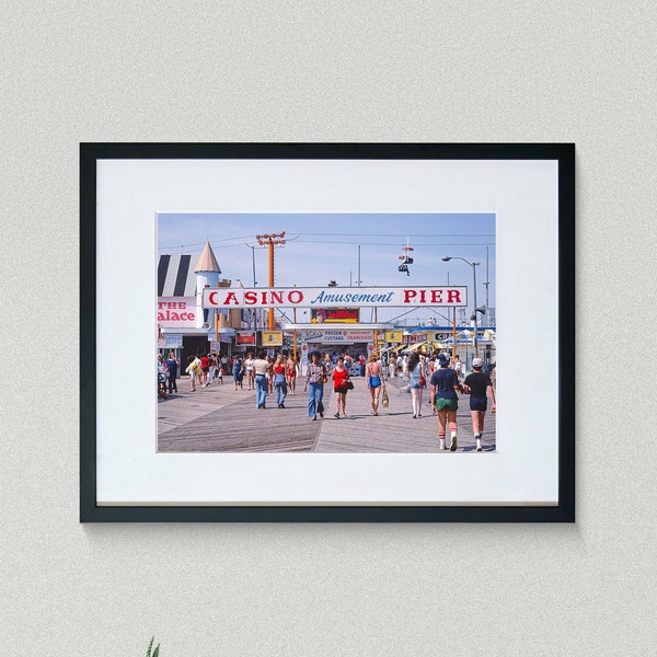 Americana Fine Art Prints - Vintage Photography - Casino Pier At Boardwalk - Seaside Heights - New Jersey - Framed Art Prints