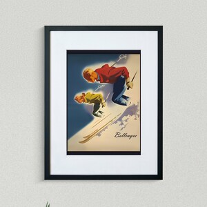 Belleayre Travel Print - New York Travel Poster - Skiing Poster - Vintage Travel Poster - Framed Travel Print
