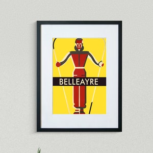 Belleayre Travel Print - New York Travel Poster - Skiing Poster - Vintage Travel Poster - Framed Travel Print