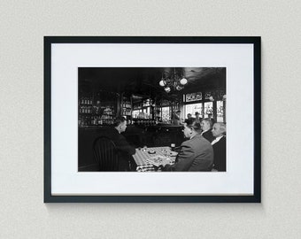 New York Fine Art Prints - Vintage Photos - 56th Street and First Avenue [Billie's Bar] - Manhattan - Black & White Photo
