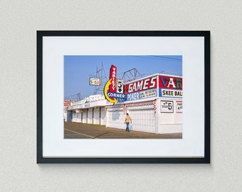 Americana Fine Art Prints - Vintage Photography - Boardwalk Stores A.M. - Wildwood - New Jersey - Framed Art Prints