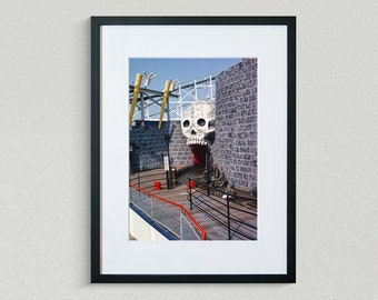 Americana Fine Art Prints - Vintage Photography - Dracula's Castle Dark Ride Entrance - Wildwood - New Jersey - Framed Art Prints