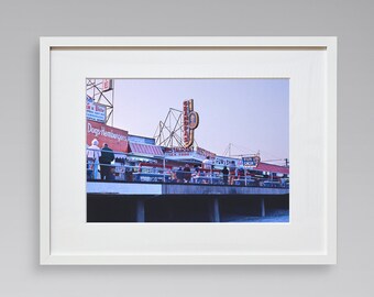 Americana Fine Art Prints - Vintage Photography -  Boardwalk At Dusk - Wildwood - New Jersey - Framed Art Prints