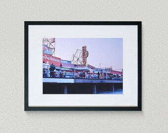 Americana Fine Art Prints - Vintage Photography -  Boardwalk At Dusk - Wildwood - New Jersey - Framed Art Prints