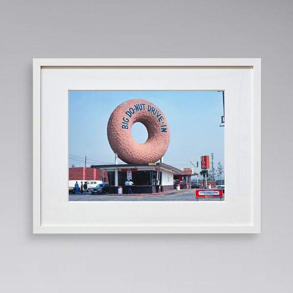 Americana Fine Art Prints - Vintage Photography - Big Do-Nut Drive-in - Inglewood - California - Framed Art Prints