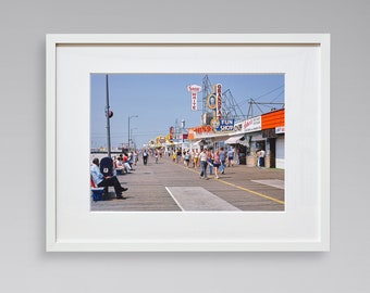 Americana Fine Art Prints - Vintage Photography - Boardwalk - Wildwood - New Jersey - Framed Art Prints