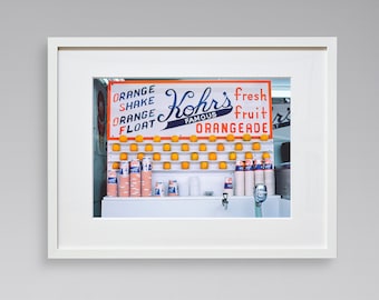 Americana Fine Art Prints - Vintage Photography - Kohr's Orange Boardwalk - Seaside Heights - New Jersey - Framed Art Prints