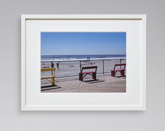 Americana Fine Art Prints - Vintage Photography - Boardwalk - Beach - Ocean - Seaside Heights - New Jersey - Framed Art Prints