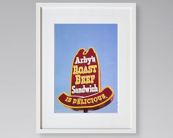 Americana Fine Art Prints - Vintage Photography - Arby's Restaurant Sign - Manchester Blvd - Inglewood - California - Framed Art Prints