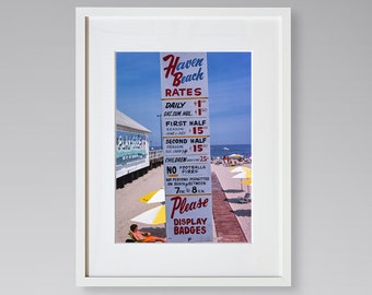 Americana Fine Art Prints - Vintage Photography - Beach Rates - Point Pleasant - New Jersey - Framed Art Prints