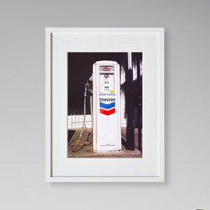 Americana Fine Art Prints - Vintage Photography - Chevron Gas Pump - Jim Ruth Chevrolet - Home Gardens - California - Framed Art Prints