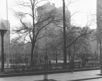 New York Fine Art Photography - NYC Prints - Gramercy Park in Manhattan - by Berenice Abbott - Black & White