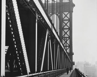 New York Fine Art Photography - NYC Prints - Manhattan Bridge - by Berenice Abbott - Black & White