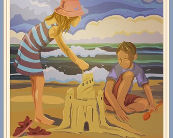 Ruby Beach Travel Print - Washington Travel Poster - Beach Poster - Vintage Travel Poster - Framed Travel Print