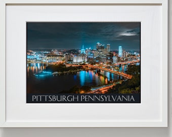 Pittsburgh Pennsylvania Travel Print - Pennsylvania Travel Poster - Nature Poster - Travel Poster - Framed Travel Print