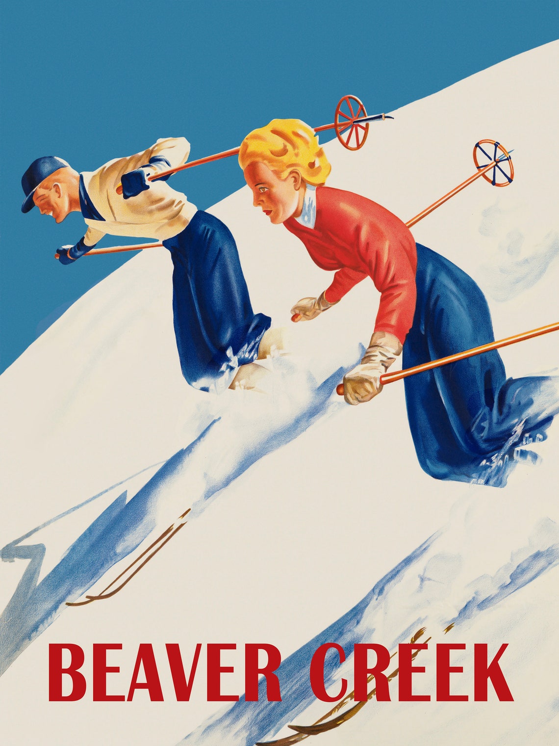 Beaver Creek Travel Print Colorado Travel Poster Skiing Etsy