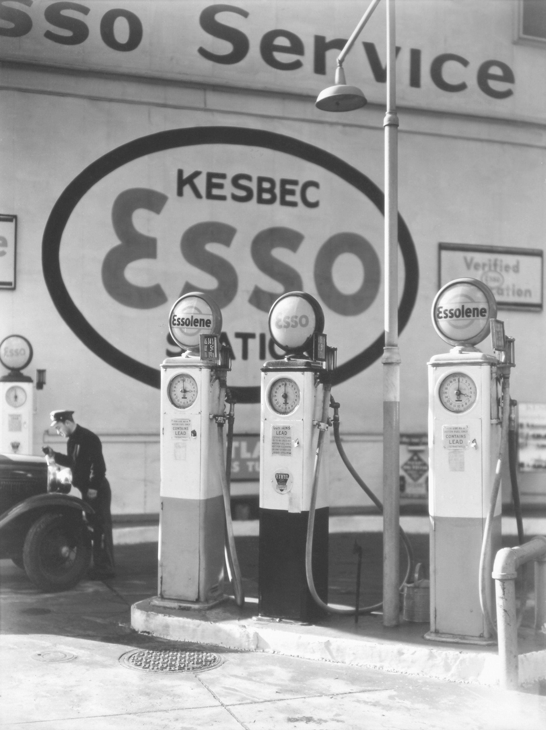 Esso Gas Station in Chelsea New York City Print Vintage NYC NYC