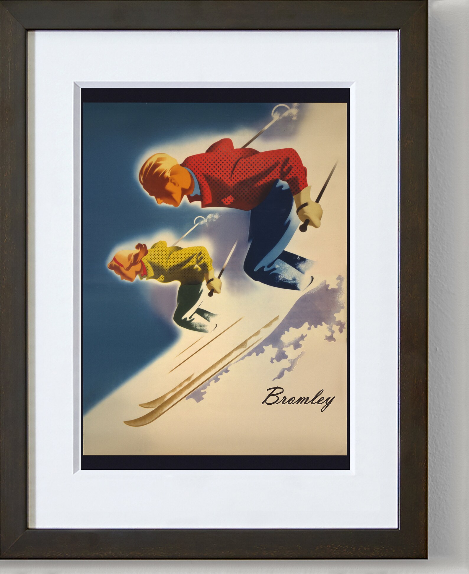 Bromley Travel Print Vermont Travel Poster Skiing Poster Etsy