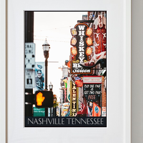 Nashville Tennessee Travel Print - Tennessee Travel Poster - Nature Poster - Travel Poster - Framed Travel Print