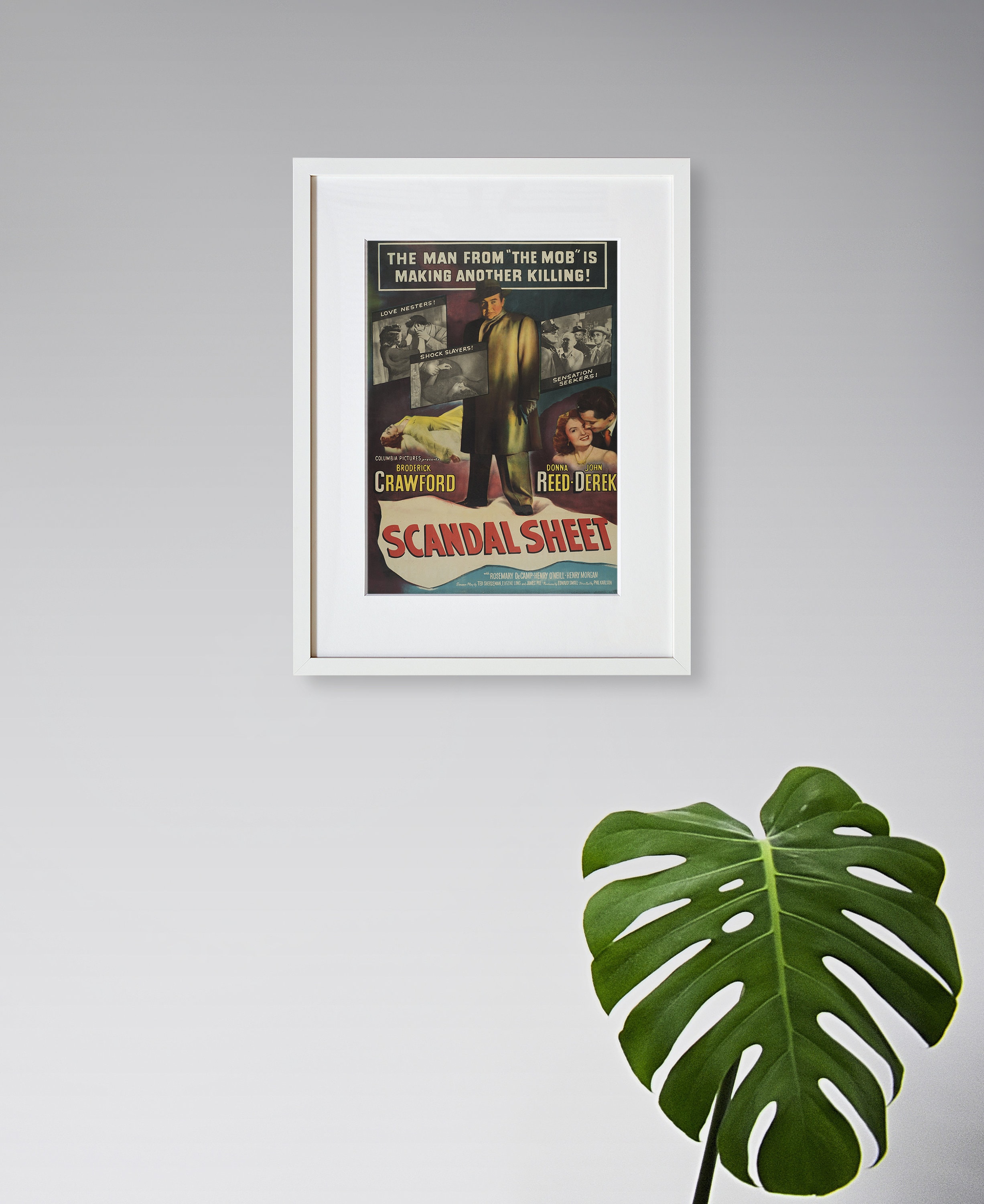 Vintage Movie Poster - Scandal Sheet - Broderick Crawford - Donna