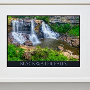 Blackwater Falls Travel Print - West Virginia Travel Poster - Nature Poster - Travel Poster - Framed Travel Print