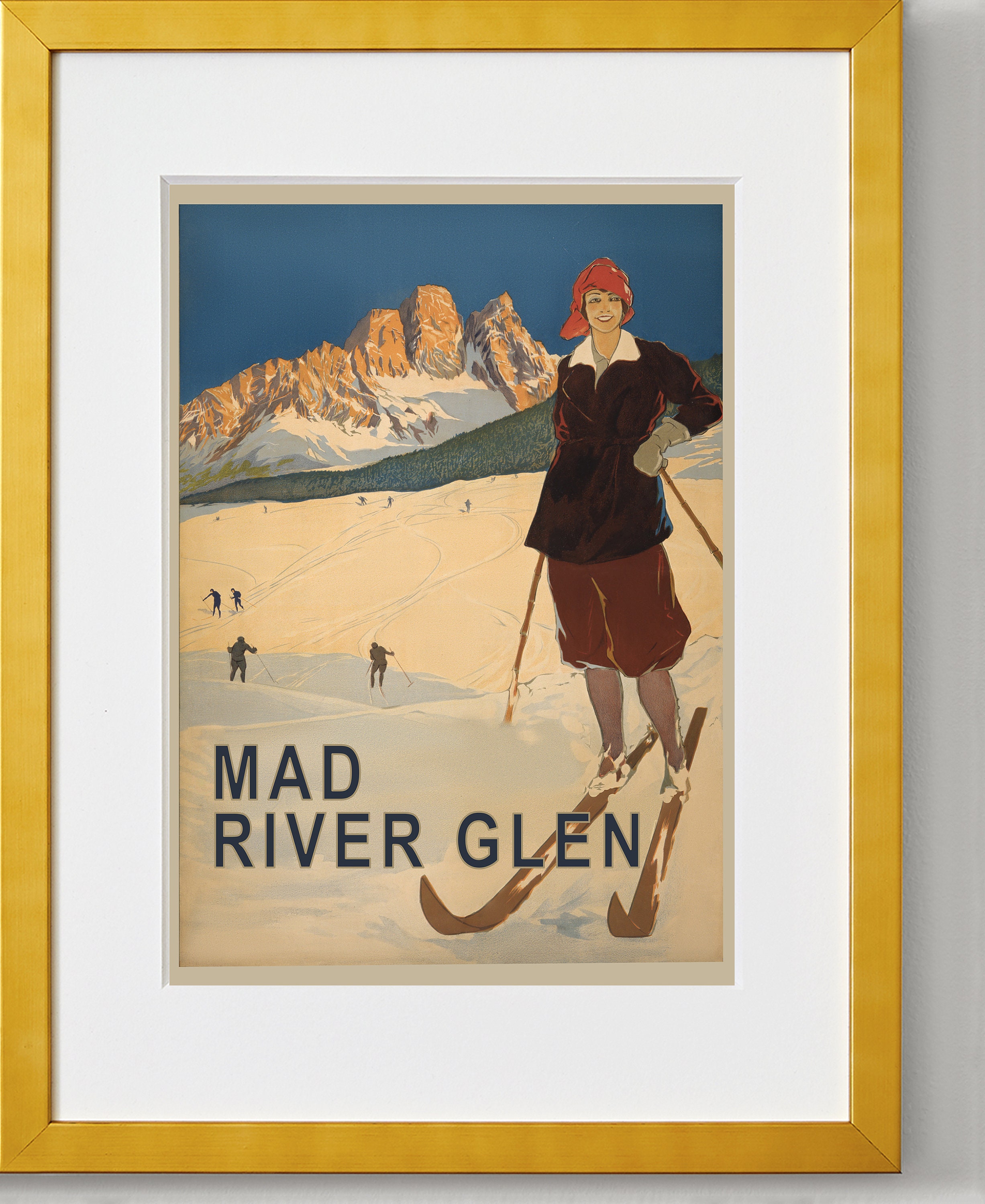 Mad River Glen Travel Print - Vermont Travel Poster - Skiing