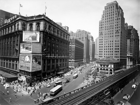 New York City Print - Vintage Black and White - NYC Print - NYC