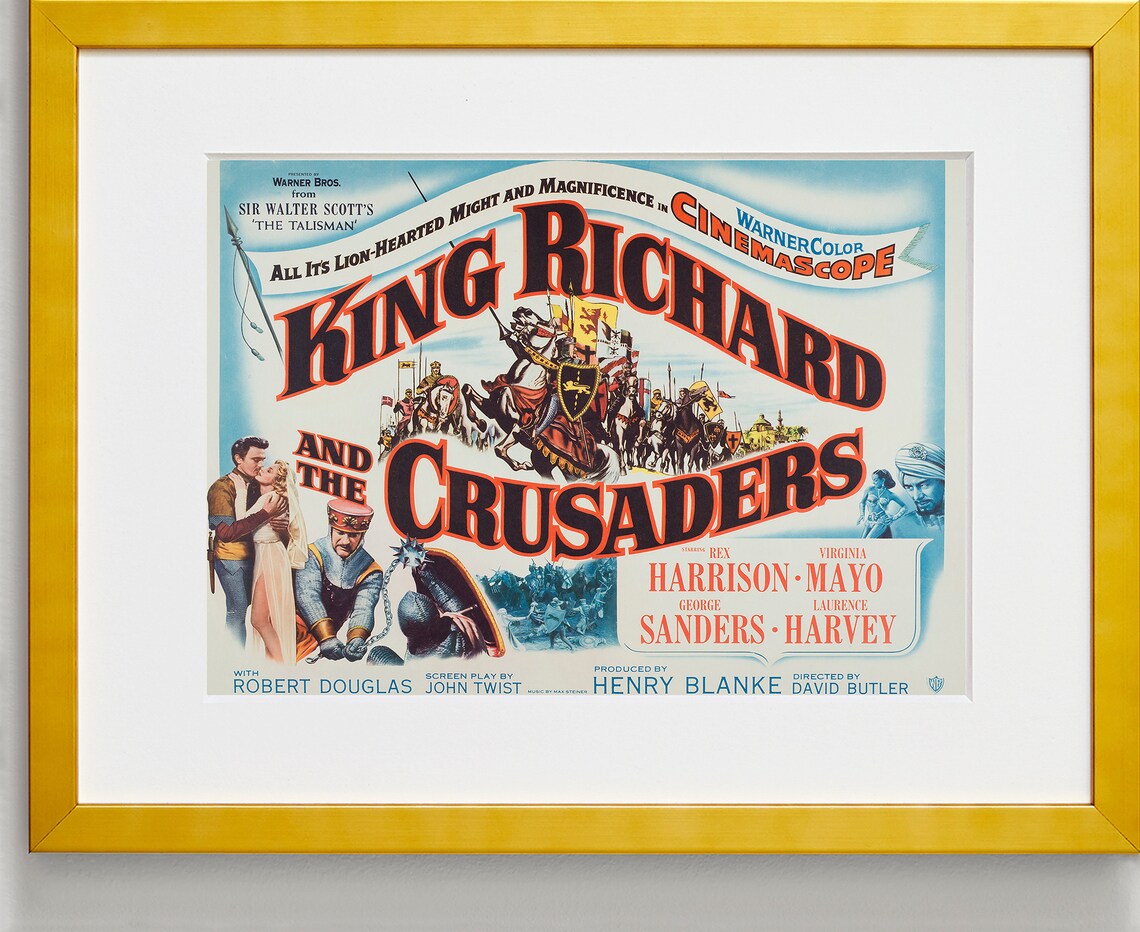 Vintage Movie Poster - King Richard and the Crusaders - Rex Harrison ...