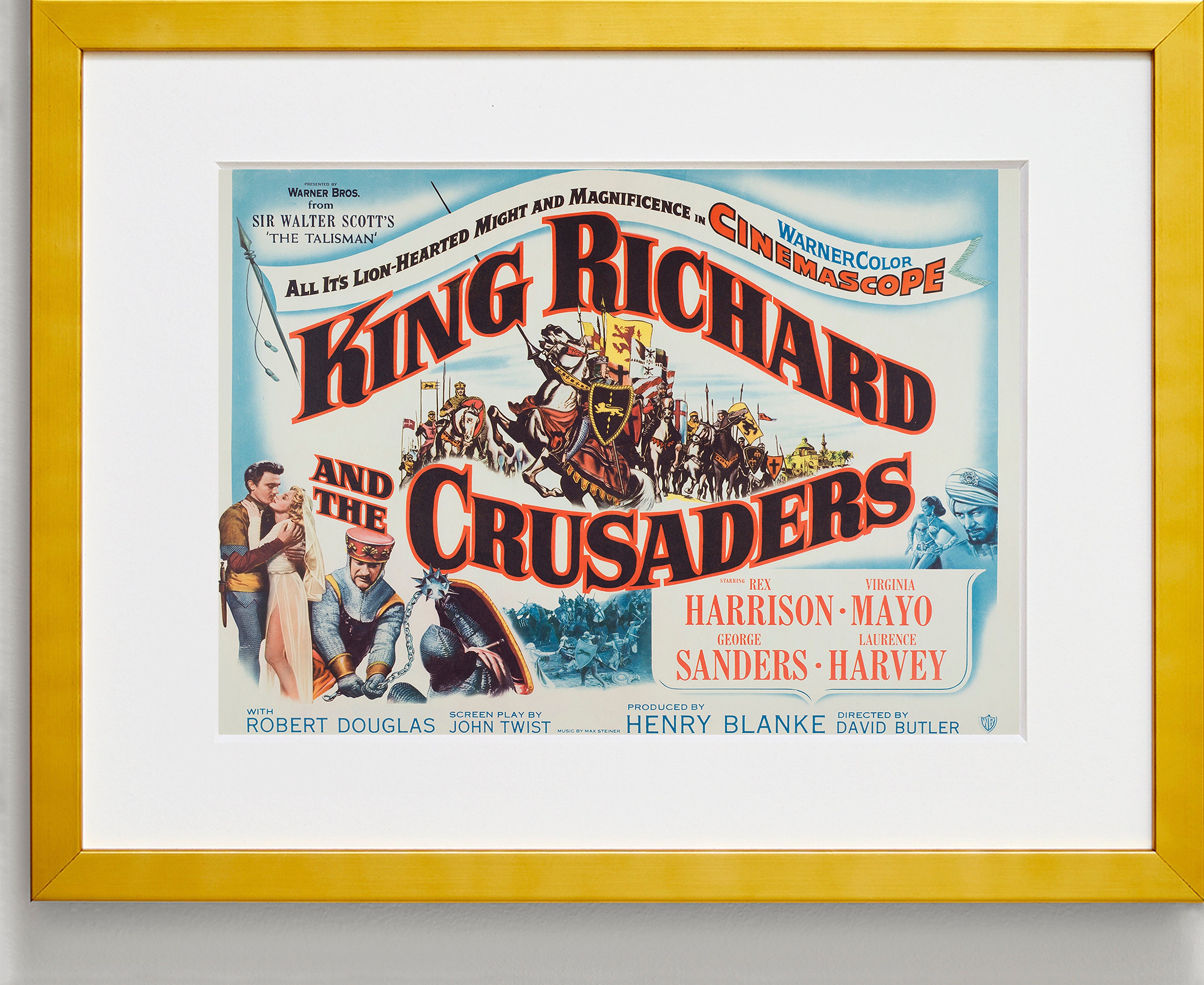 Vintage Movie Poster - King Richard and the Crusaders - Rex Harrison ...