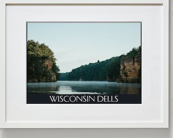 Wisconsin Dells Travel Print - Wisconsin Travel Poster - Nature Poster - Travel Poster - Framed Travel Print