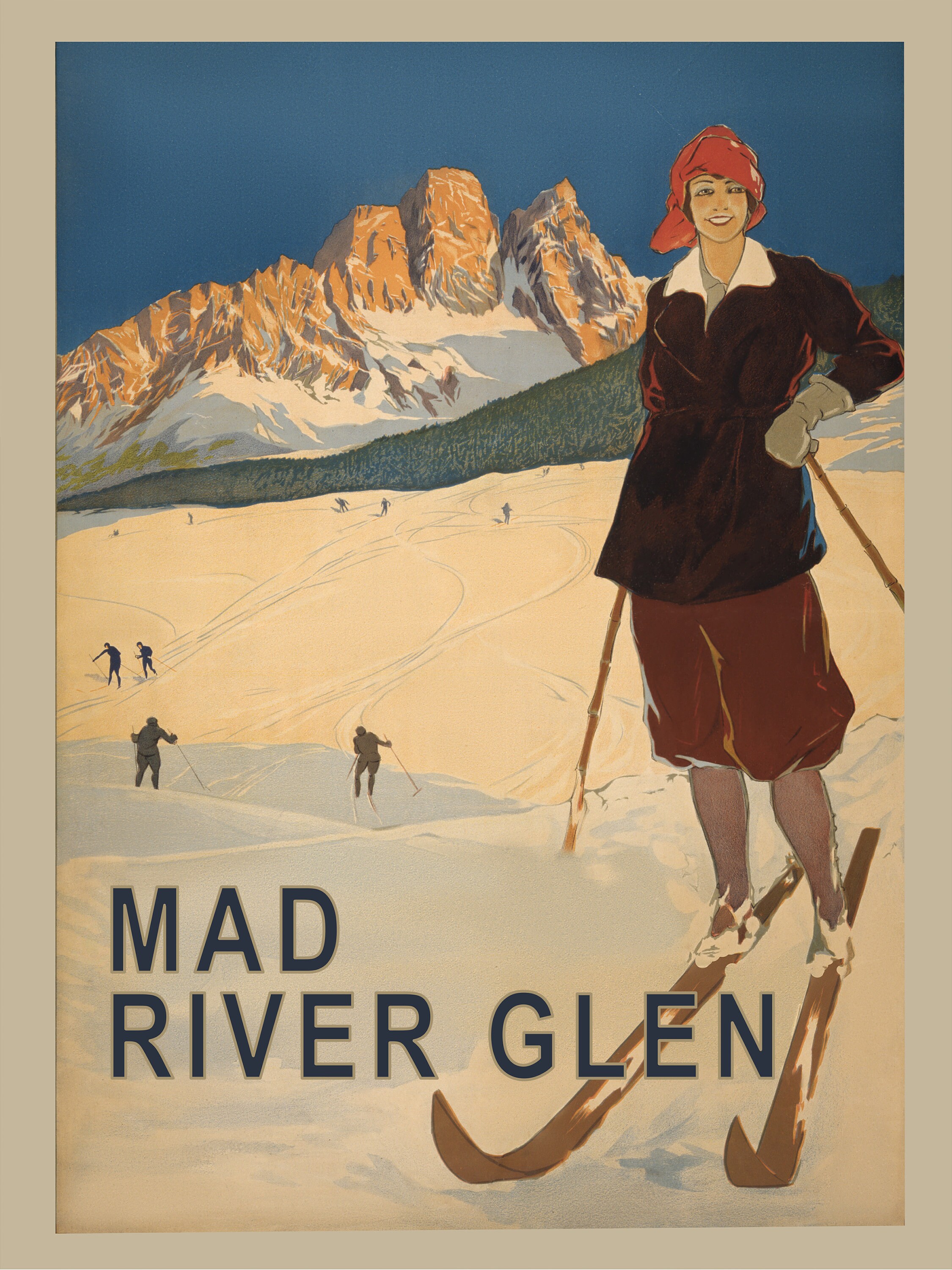 Mad River Glen Travel Print - Vermont Travel Poster - Skiing