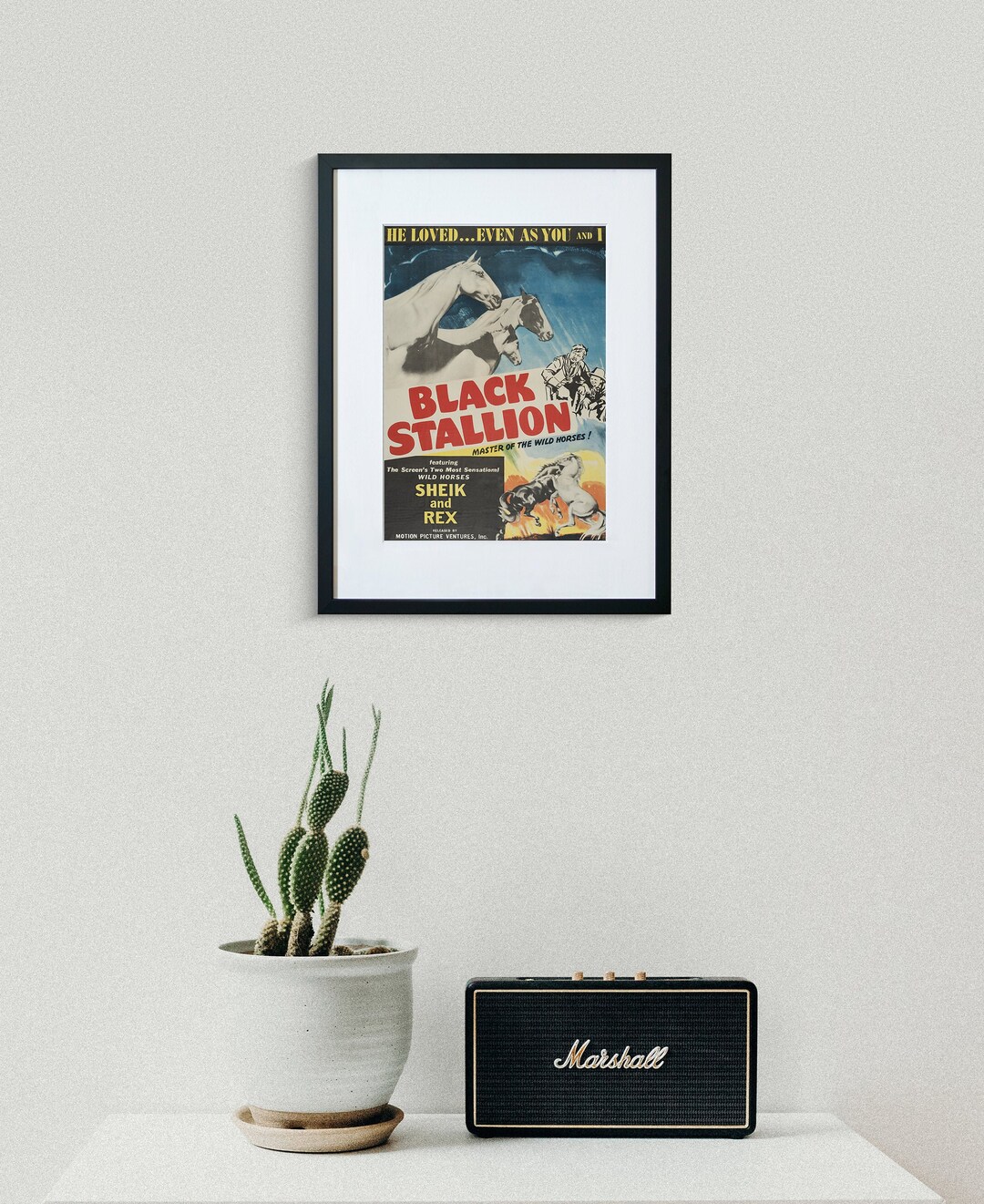 Vintage Movie Poster - Black Stallion - Sheik - Rex - Movie Print