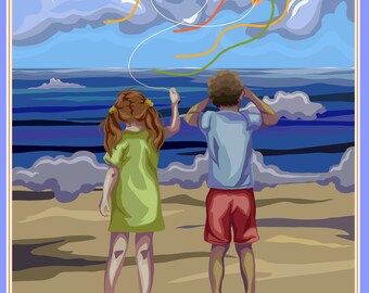 Ruby Beach Travel Print - Washington Travel Poster - Beach Poster - Vintage Travel Poster - Framed Travel Print