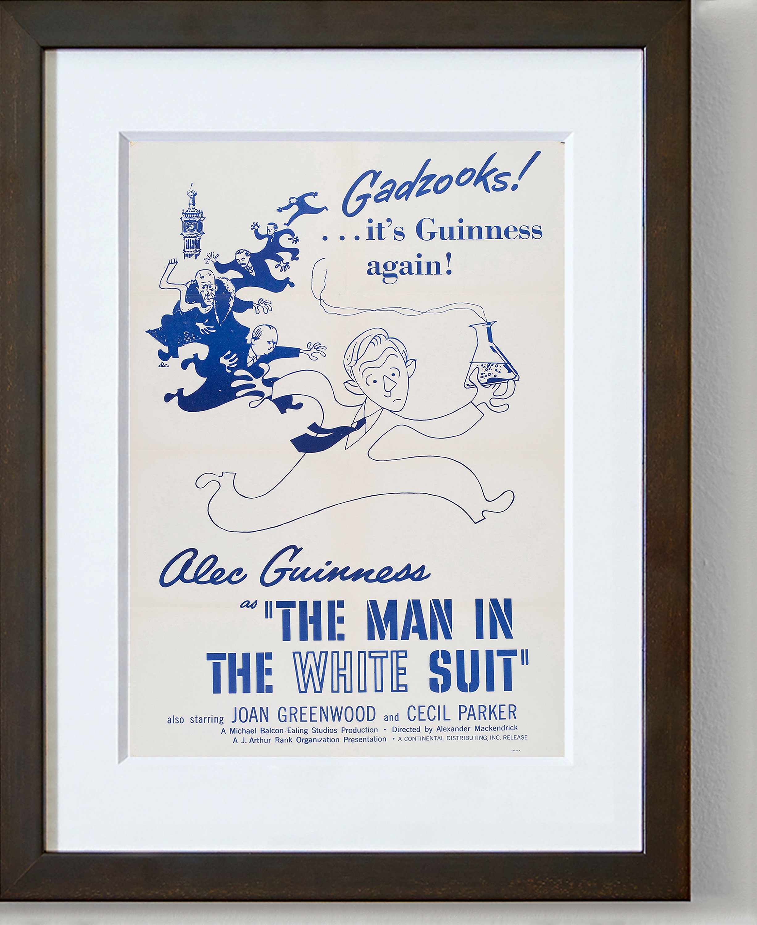 Vintage Movie Poster - the Man in the White Suit - Alec Guinness - Joan ...