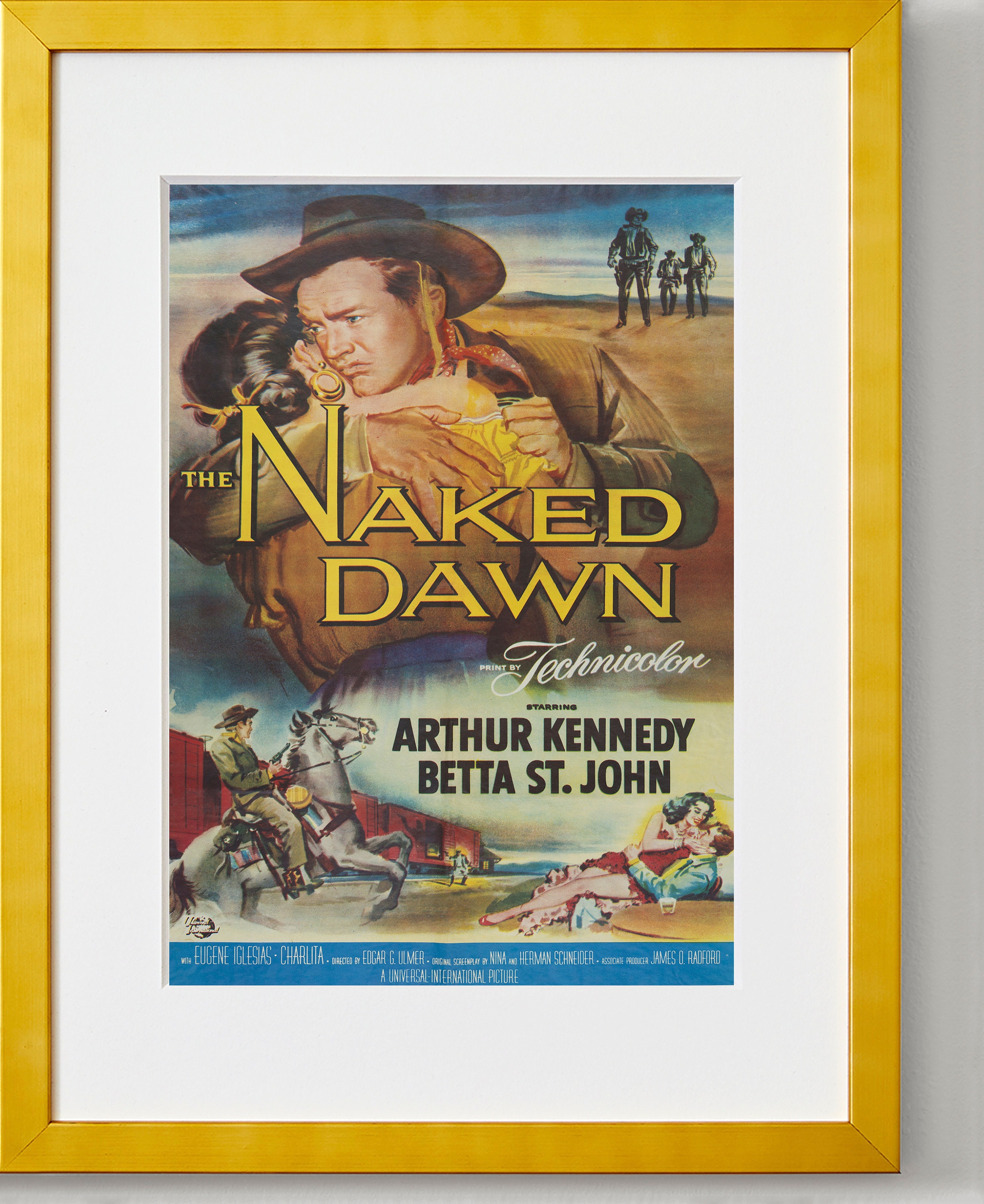 Vintage Movie Poster - the Naked Dawn - Arthur Kennedy - Betta St 